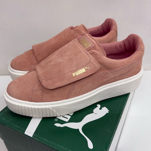 NWT Puma Pink Suede Platform Strap Wn’s - Picture 4 of 9